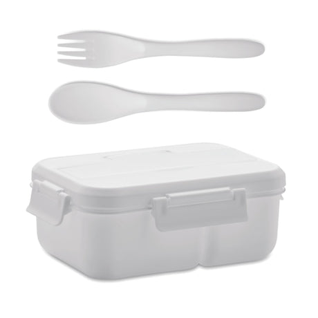 Lunch Box Et Couverts En Pp Makan Personnalisable White Accessoires De Déjeuner