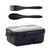 Lunch Box Et Couverts En Pp Makan Personnalisable Black Accessoires De Déjeuner