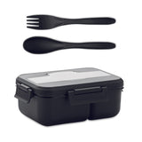 Lunch Box Et Couverts En Pp Makan Personnalisable Black Accessoires De Déjeuner