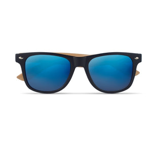 Lunettes De Soleil En Bambou. California Touch Personnalisable Blue