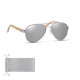Lunettes De Soleil En Bambou Honiara Personnalisable Silver