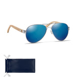 Lunettes De Soleil En Bambou Honiara Personnalisable Blue
