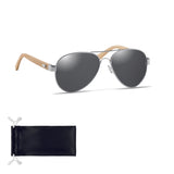 Lunettes De Soleil En Bambou Honiara Personnalisable Black