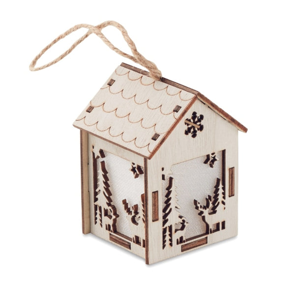 Maisonnette En Mdf Lumière Ponia Personnalisable Brown Décoration