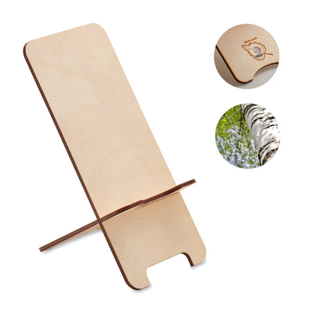 Support de téléphone en bouleau GROUW STAND personnalisable-0