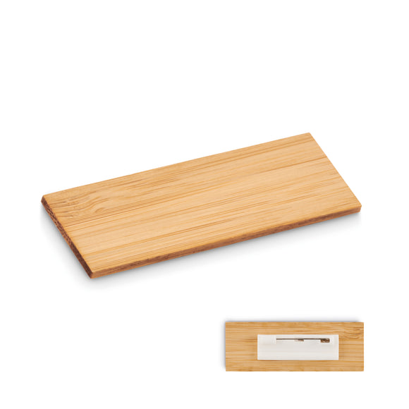 Porte-badge en bambou DERI personnalisable-0
