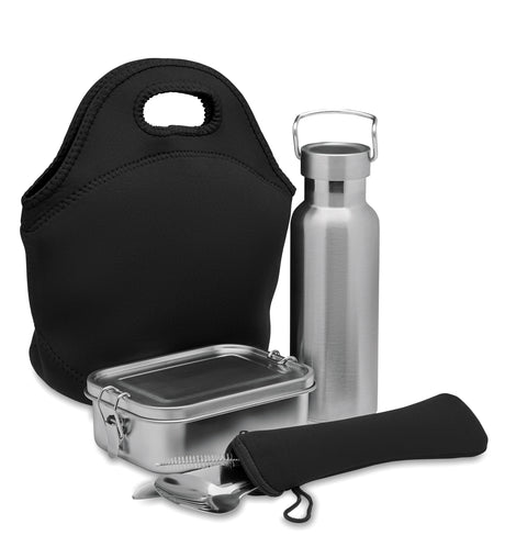 Set à déjeuner en acier inox. ILY personnalisable-0