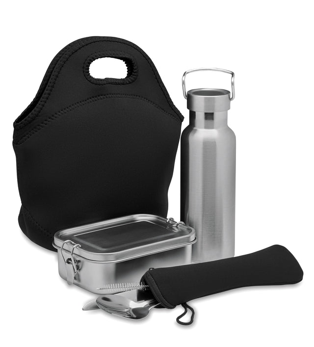 Set à déjeuner en acier inox. ILY personnalisable-0