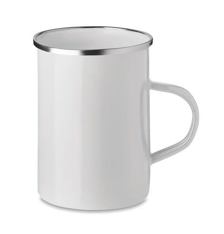 Tasse en métal  couche d'émail SILVER personnalisable-3