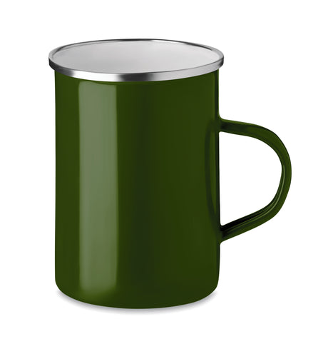Tasse en métal  couche d'émail SILVER personnalisable-4