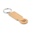 Porte-clés jeton en bambou COMPRAS personnalisable-0