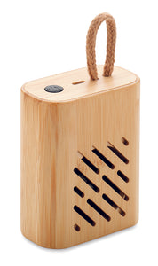 Haut-parleur sans fil bambou 3W REY personnalisable-0