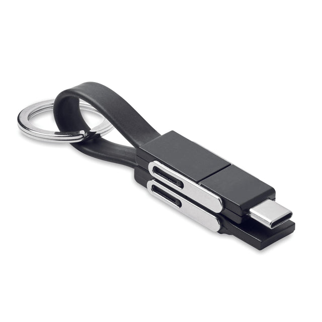 Porte-clés avec câble 4 en 1 KEY C personnalisable-0