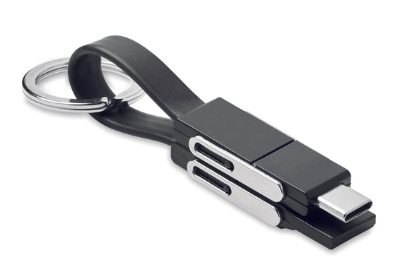 Porte-clés avec câble 4 en 1 KEY C personnalisable-0