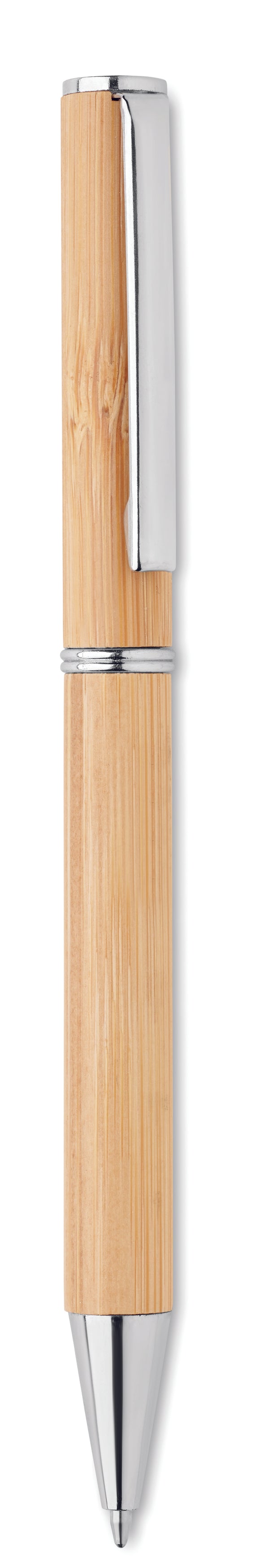 Stylo bille twist en bambou NAIRA personnalisable-0
