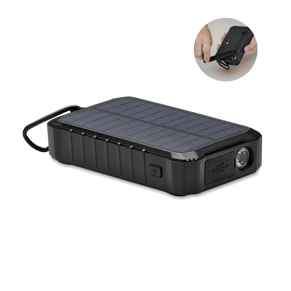 Powerbank solaire à dynamo 8000 DYA personnalisable-0