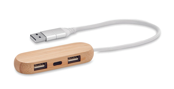 Hub USB 3 ports  câble 2 en 1 VINA C personnalisable-0