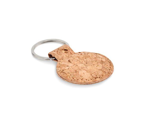 Porte-clés rond en liège CINCIN personnalisable-0