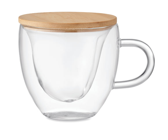 Tasse borosilicaté double paroi CORAMUG personnalisable-0