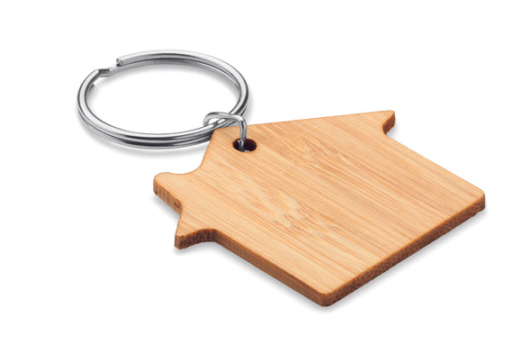 Porte-clés maison bambou HOUSEBOO personnalisable-0