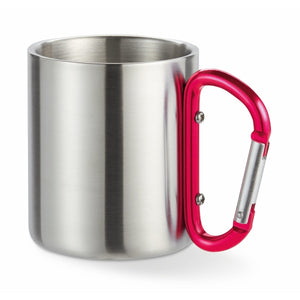 Mug Acier Et Anse Mousqueton. Trumbo Personnalisable Red Vaisselle