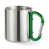 Mug Acier Et Anse Mousqueton. Trumbo Personnalisable Green Vaisselle