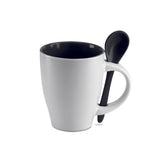 Mug Avec Cuillère 250 Ml Dual Personnalisable Black Vaisselle