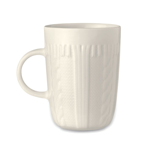 Mug En Céramique 310 Ml Knitty Personnalisable Blanc Vaisselle