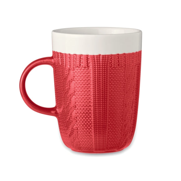 Mug En Céramique 310 Ml Knitty Personnalisable Red Vaisselle
