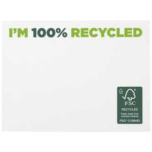 Notes autocollantes recyclées 100 x 75 mm Sticky-Mate®personnalisable avec logo