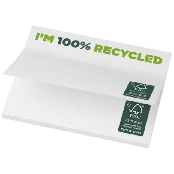 Notes autocollantes recyclées 100 x 75 mm Sticky-Mate®personnalisable avec logo