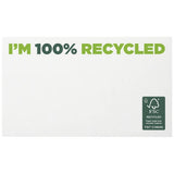 Notes Autocollantes Recyclées 127 X 75 Mm Sticky-Mate® Personnalisable Blanc / 25 Pages Papeterie