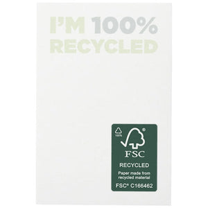 Notes autocollantes recyclées 50 x 75 mm Sticky-Mate®personnalisable avec logo