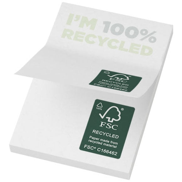 Notes autocollantes recyclées 50 x 75 mm Sticky-Mate®personnalisable avec logo