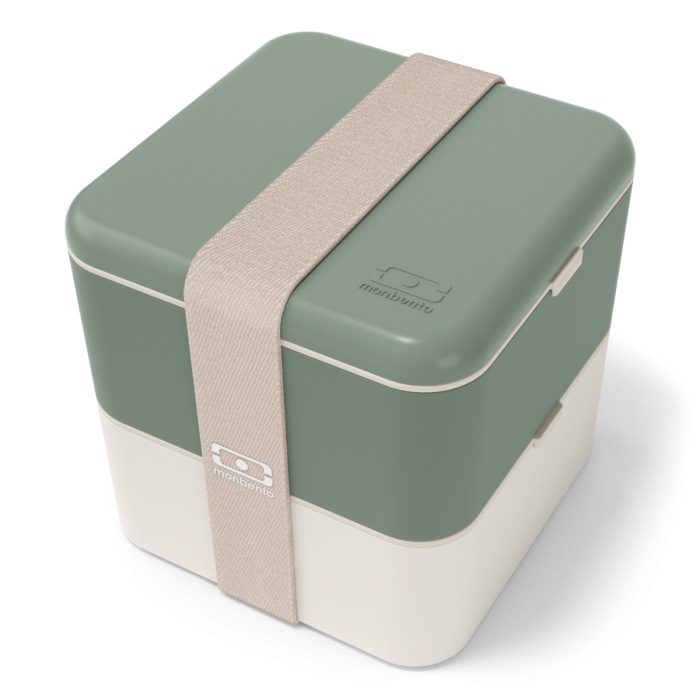 Bento carré vert naturel