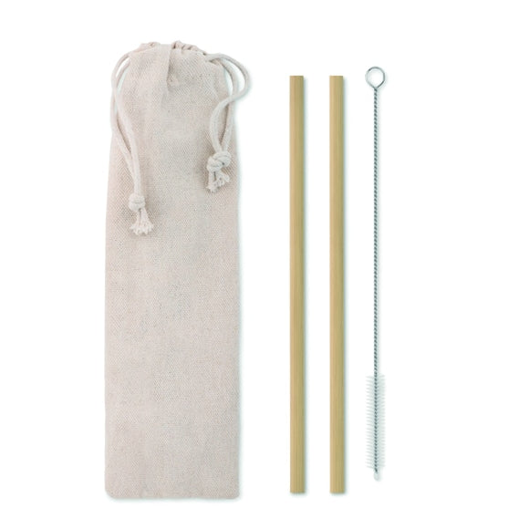 Paille Bambou Avec Brosse. Natural Straw Personnalisable Beige Vaisselle