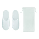Paire De Pantoufles & Pochette Flip Flap Personnalisable White Soins La Personne