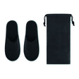 Paire De Pantoufles & Pochette Flip Flap Personnalisable Black Soins La Personne