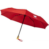 Parapluie En Pet Recyclé Pliable 21 À Ouverture/Fermeture Automatique Bo Personnalisable Rouge