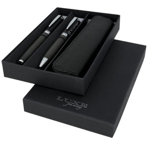 Parure De Stylos Bille Et Roller Carbon Personnalisable Stylos