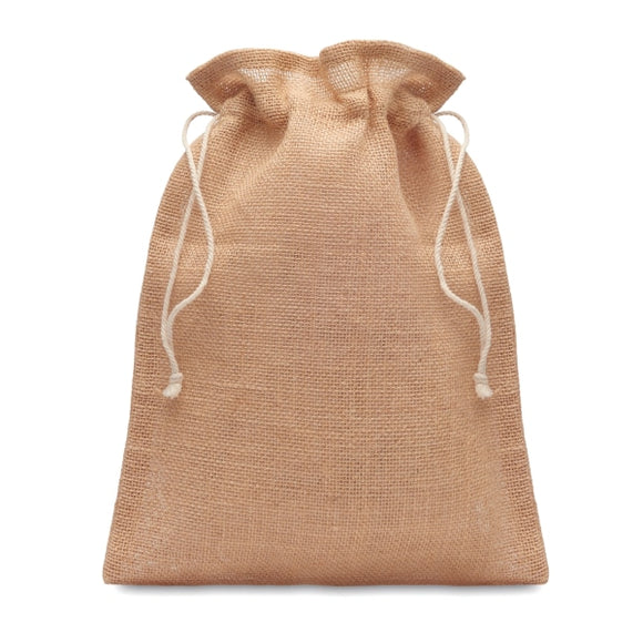 Petit Sac Cadeau En Jute Jute Small Personnalisable Beige Sacs Shopping