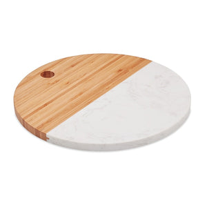 Planche Marbre Et Bambou Hannsu Personnalisable Brown Accessoires Culinaires