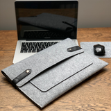 Pochette d'ordinateur en feutrine upcyclée ♻️ fabrication France 🇫🇷