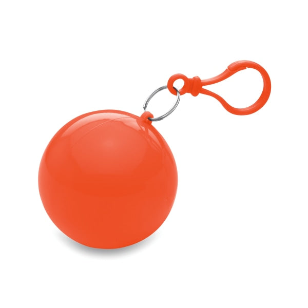 Poncho Dans Un Emballage Rond Nimbus Personnalisable Orange Vêtements De Pluie