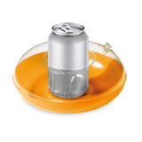 Porte Canette Gonflable Canny Personnalisable Orange Articles De Plage