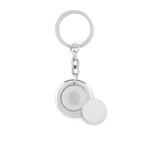Porte-Clés Avec Jeton Aimanté Flat Ring Personnalisable Silver Portes-Clés