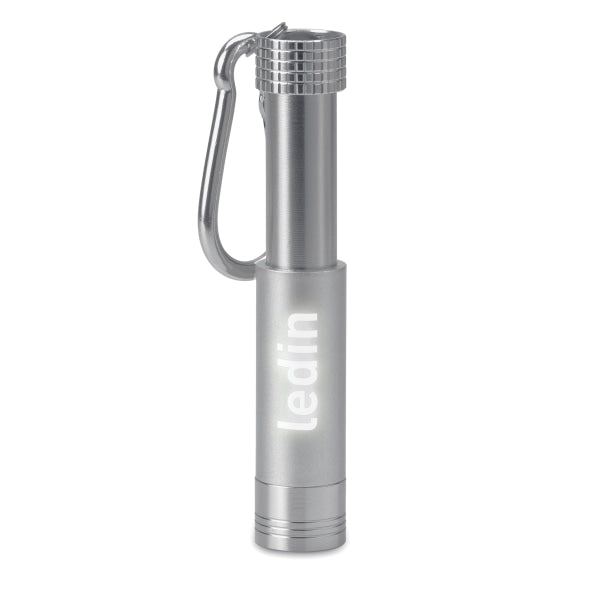Porte-Clés Led En Alu /Abs Pop Light Personnalisable Silver Portes-Clés