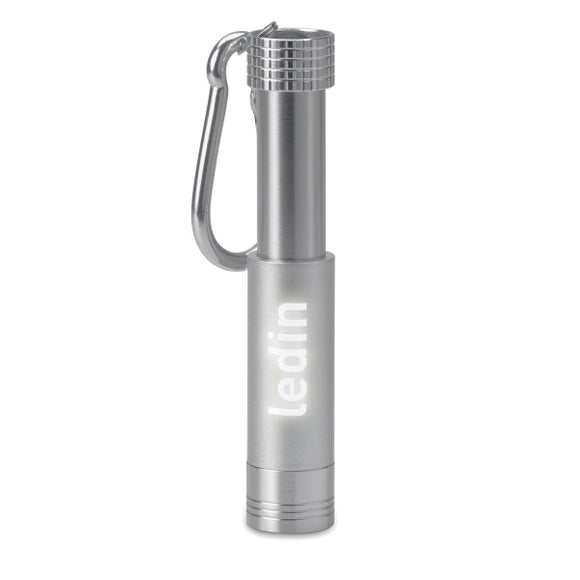 Porte-Clés Led En Alu /Abs Pop Light Personnalisable Silver Portes-Clés