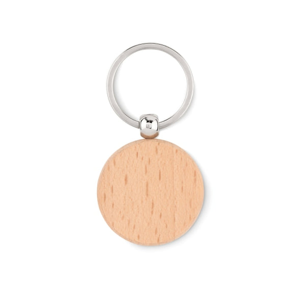 Porte-Clés Rond En Bois Toty Wood Personnalisable Brown Portes-Clés