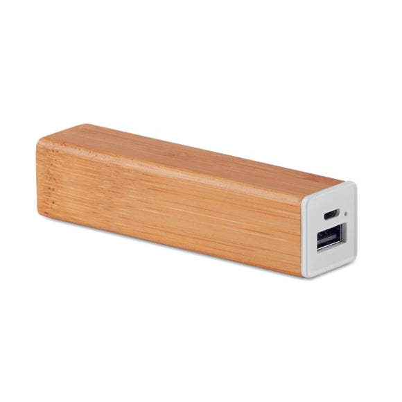 Powerbank Bambou 2200 Mah Powerbam Personnalisable Brown Powerbanks